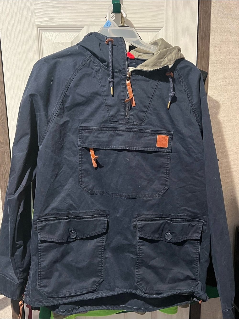 Kimes Ranch Any-day navy Hooded Pullover Windbr